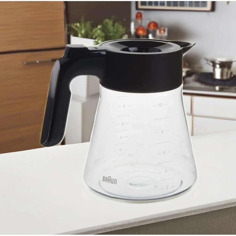Braun 10 Cup Glass Carafe for Filter Coffee Machine Brewer with Black Handle‎